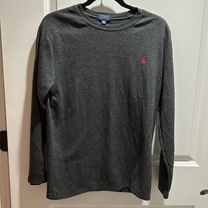 Boys Polo Ralph Lauren Grey thermal feel shirt